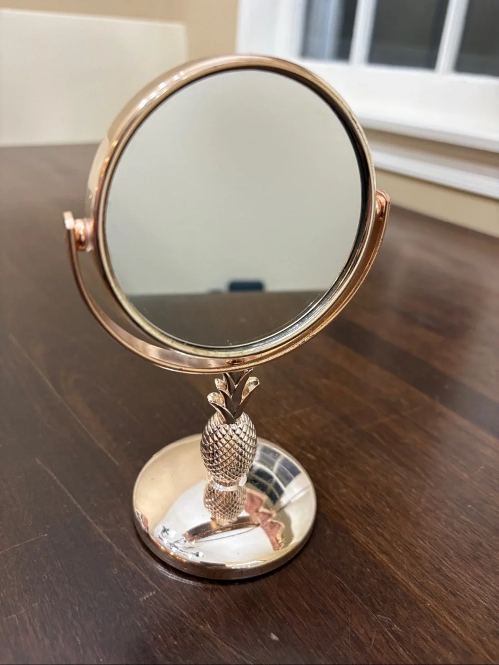 Small Rose Gold Pineapple Vanity Mirror
